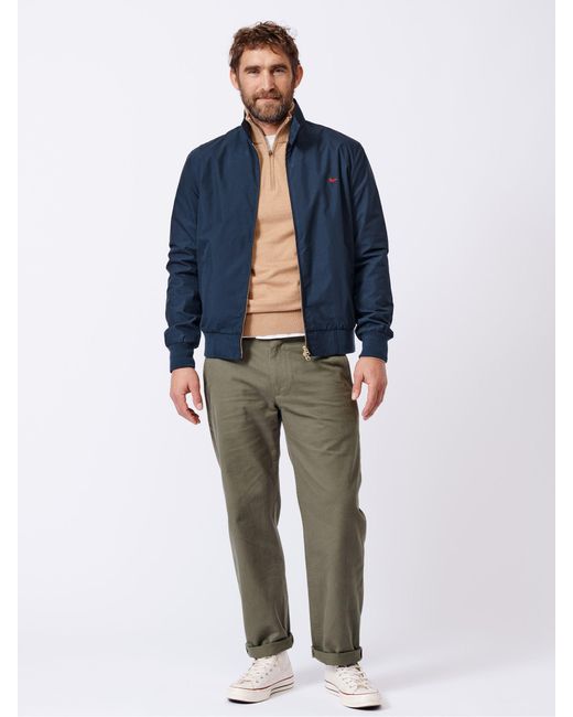 aubi Blue Authorpe Harrington Jacket for men