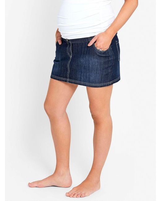 Jojo Maman Bébé Blue Umstandsmode Mini-Jeansrock