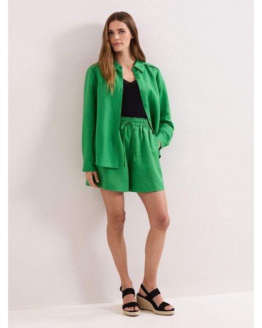 Phase Eight Green Sloane Linen Shirt