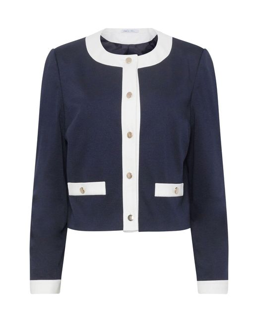M Com Blue Colourblock Jacket
