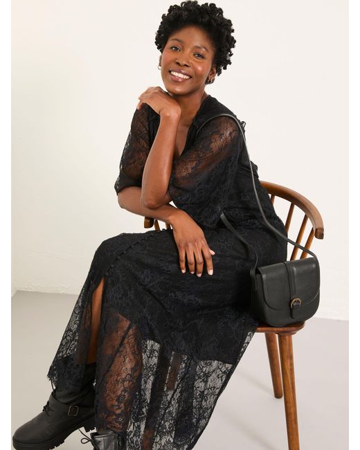 FatFace Black Fatface Alanna Lace Midi Dress