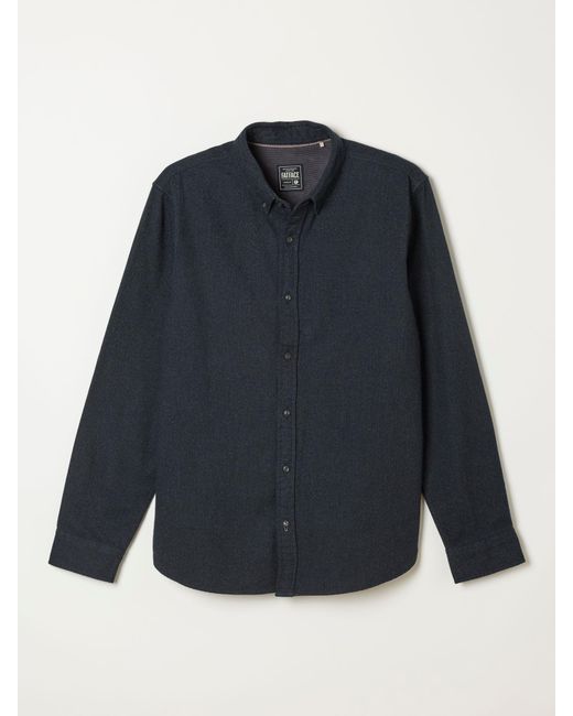 FatFace Blue Fatface Tadwick Long Sleeve Brushed Shirt for men