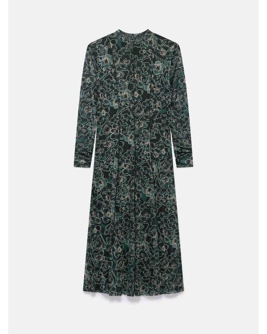 Mint Velvet Green Floral Print Midi Dress