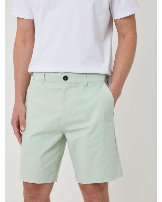 Threadbare White Stretch Chino Shorts for men