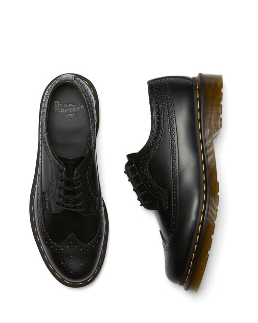Dr. Martens Black 3989 Smooth Brogue Leather Shoes