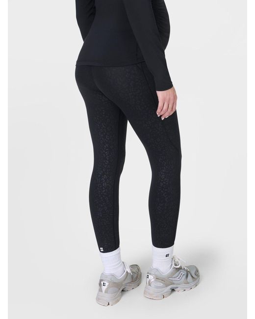 Sweaty Betty Blue Full Length All-Day Embossed Maternity Leggings