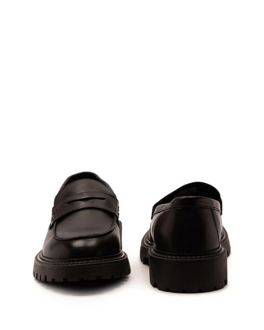 OFF THE HOOK Black Bowie Leather Elevated Loafers for men
