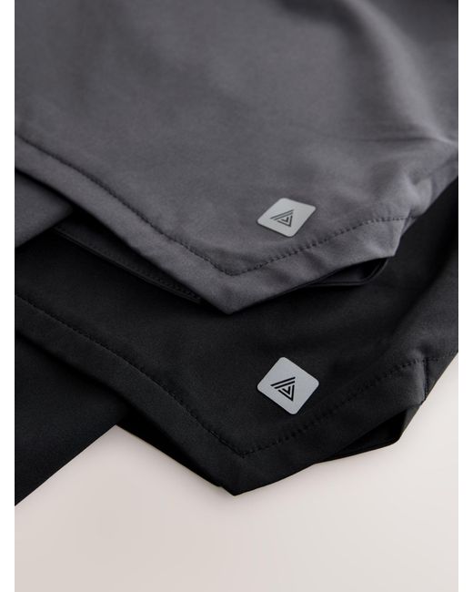 Next Black Active 2-In-1 Shorts 2 Pack for men