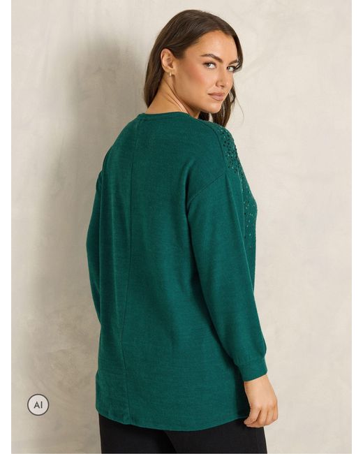Evans Green Sequin Embellished Top