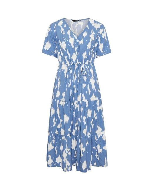 Evans Blue Half Placket Dress