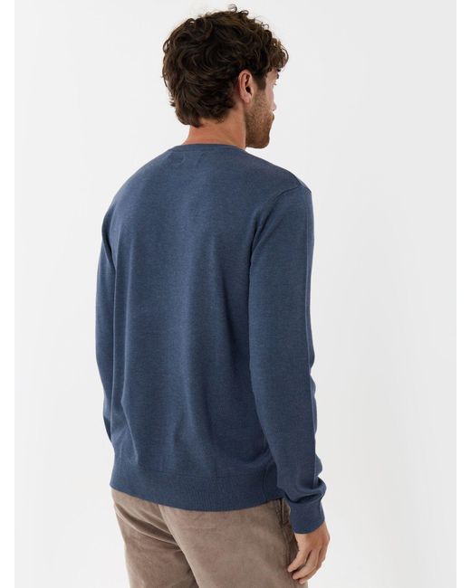 Threadbare Blue Jersey Crew Neck Jumper for men