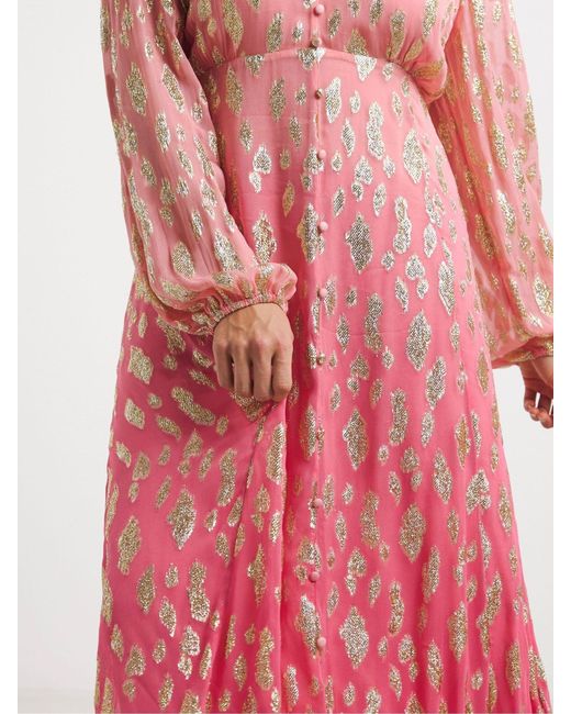 Simply Be Pink Ombre Jacquard Maxi Dress