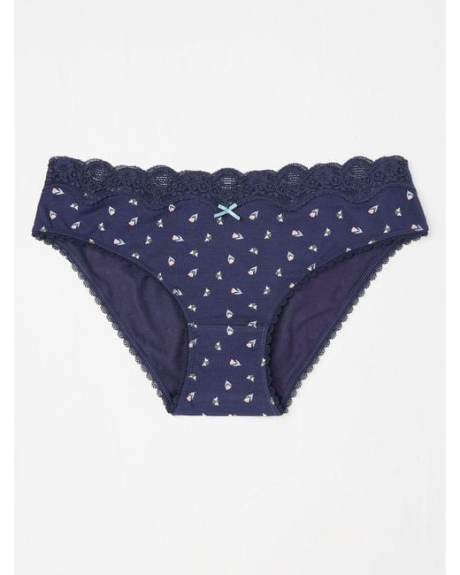FatFace Blue Tulip Mini Knickers