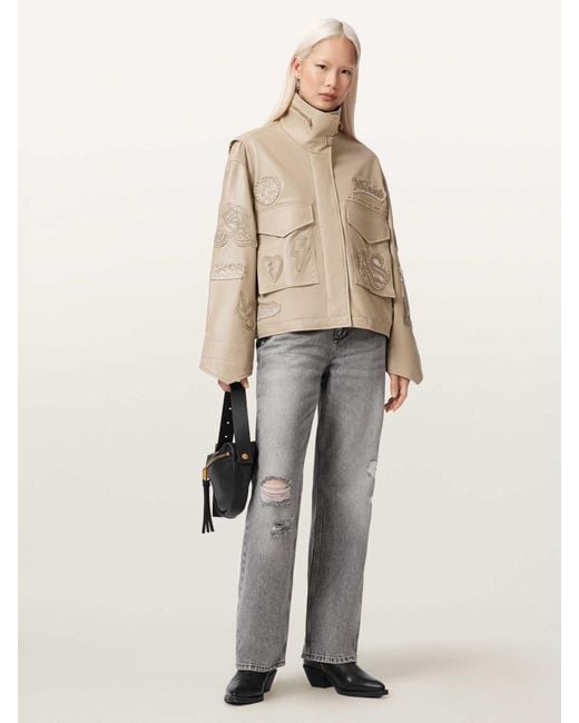 AllSaints Natural Allsaints Clay Patch Jacket