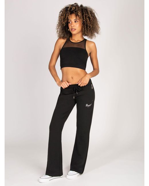 Pineapple Black Zip Pocket Flare Trousers