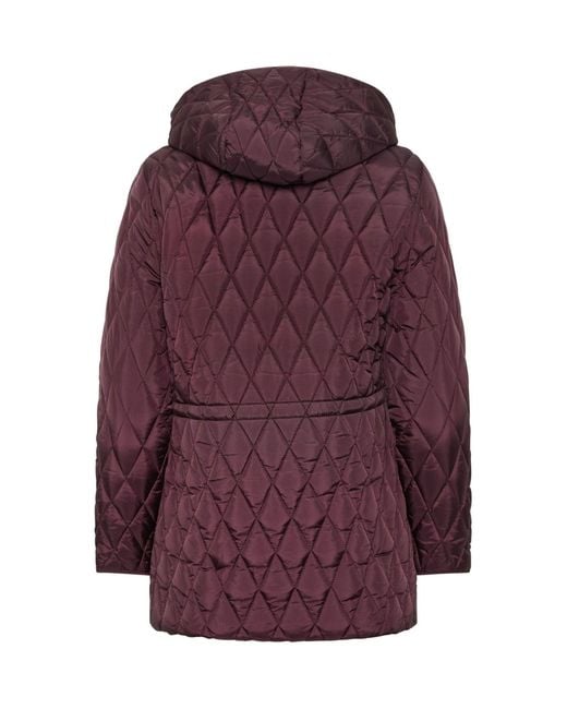 M Com Purple Diamond Quilted Jacket