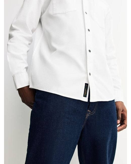 Next White Twin Pocket Western Style Long Sleeve Shirt for men
