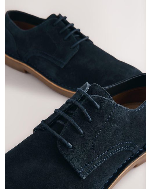 Next Blue Suede Desert Shoes for men