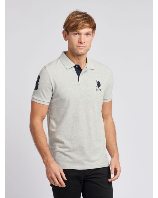 U.S. POLO ASSN. U. S. Polo Assn. Regular Fit Herren Player 3 Piqué Poloshirt in White für Herren