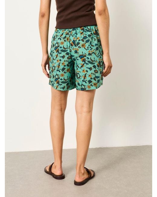 FatFace Green Fatface Anna Tropical Longline Shorts