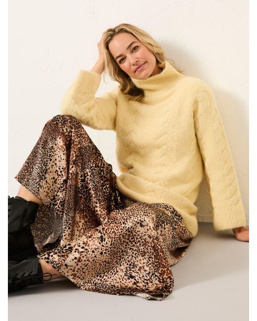 FatFace Brown Fatface Sadie Midi Skirt