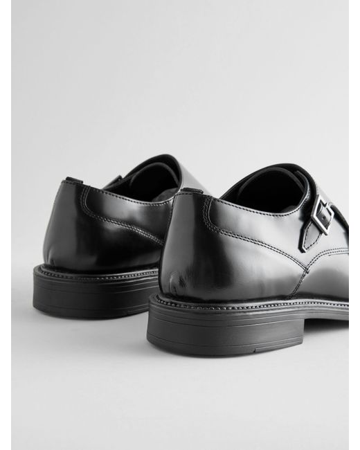 Next Black Double Monk Shoes for men