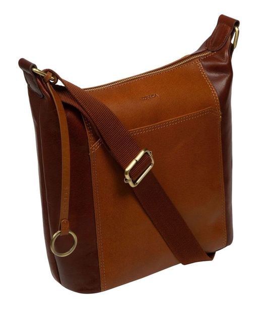 Conkca Brown Leather Shoulder Bag