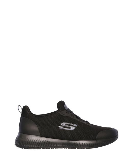 Skechers Black Squad Rutschfeste Arbeitstrainer