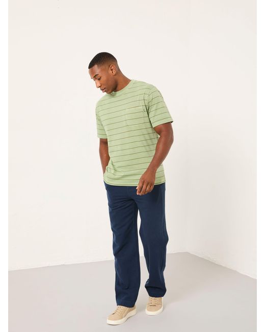 FatFace Green Fatface Compton Relaxed Fit Stripe Tshirt for men