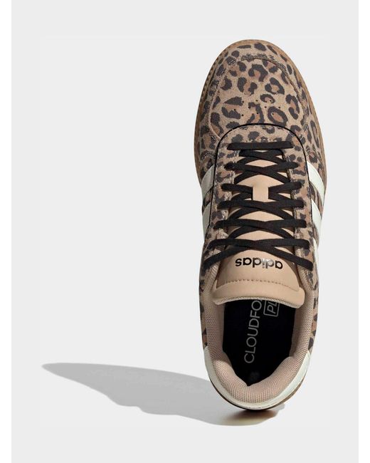Adidas Brown Leopard Print Breaknet Sleek Trainers