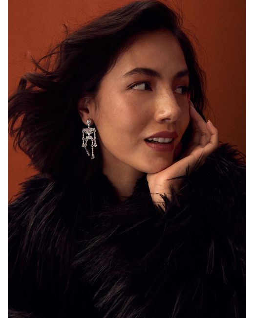 Next Natural Halloween Skeleton Drop Earrings