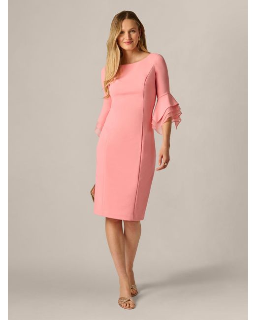 adrianna papell women's knit crepe tiered sleeve dress Adrianna Papell Women's Knit Crepe Tiered Sleeve Dress