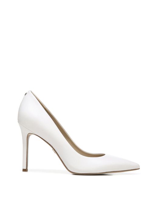 Sam Edelman White Hazel Pointed Toe Heels