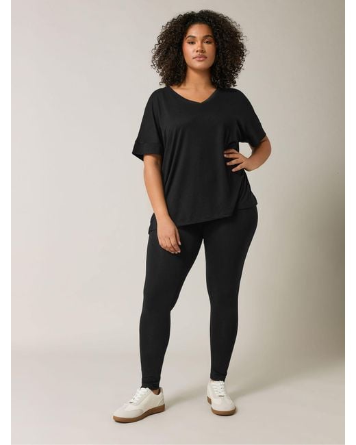 Evans Black 2 Pack Stretch Leggings