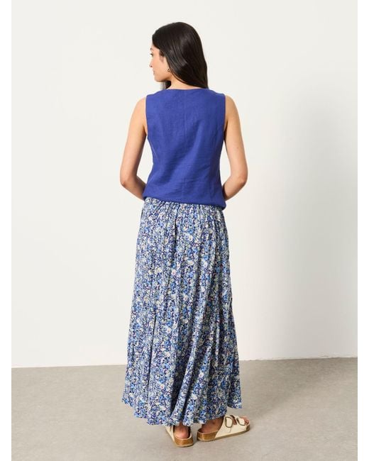FatFace Blue Fatface Sadie Midi Skirt