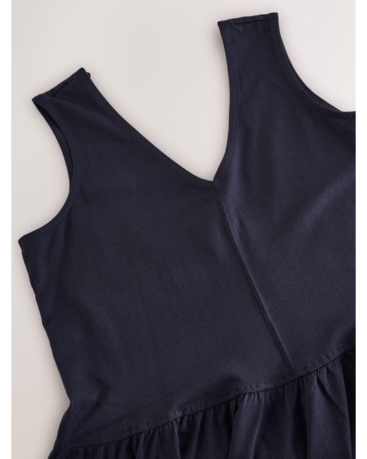 Next Blue 100% Cotton V-Neck Jersey Mini Summer Dress