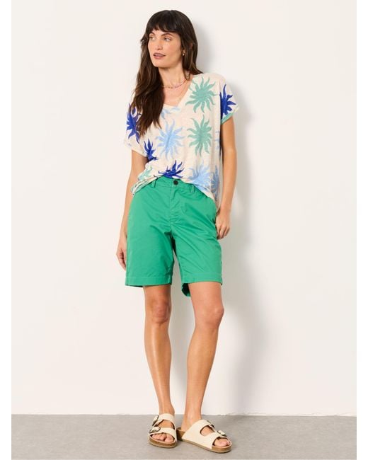 FatFace Green Fatface Sandown Longline Chino Shorts
