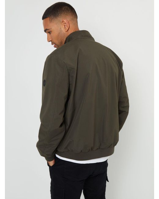 Threadbare Gray Showerproof Harrington Jacket for men