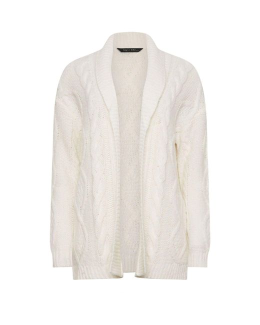 M Com Natural Longline Cardigan46-48