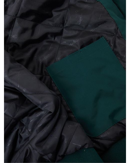 Threadbare Green Showerproof Padded Bomber Jacket for men