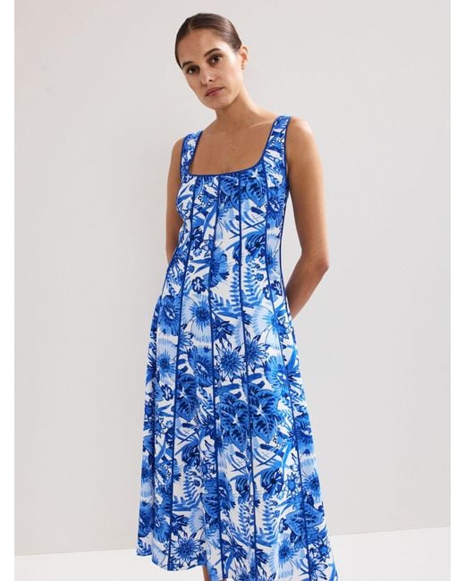 Phase Eight Blue Goldie Printed Dress