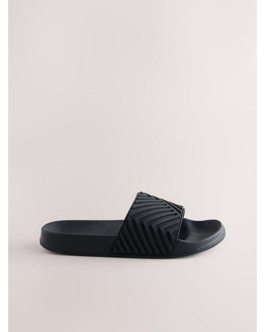 Next Black Moulded Sliders for men