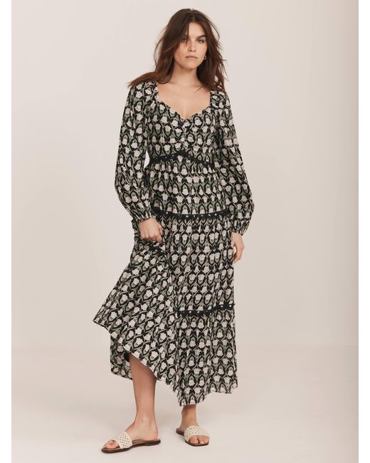 Mint Velvet Black Floral Print Maxi Dress