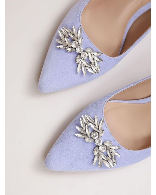 Phase Eight White Sparkle Block Heels