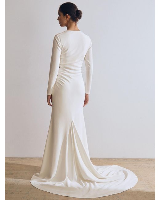 Reiss White Lorna Atelier Cut-Out Rope Detail Dress