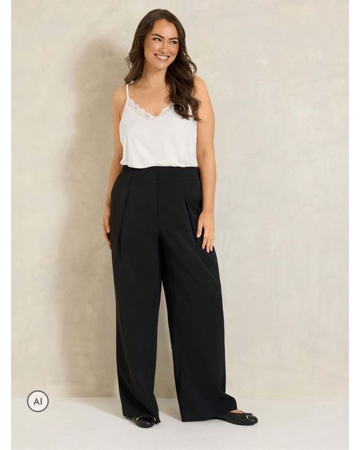 Evans Black Pleated Front Trousers