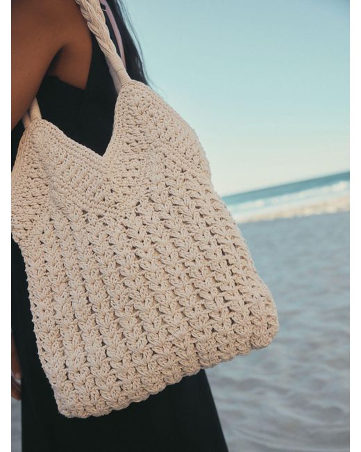 Next Blue Macrame Shoulder Bag