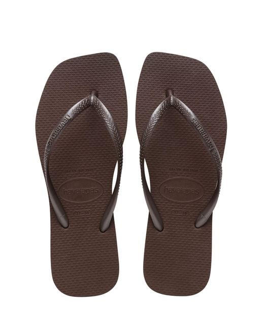 Havaianas Brown Square Flip Flops