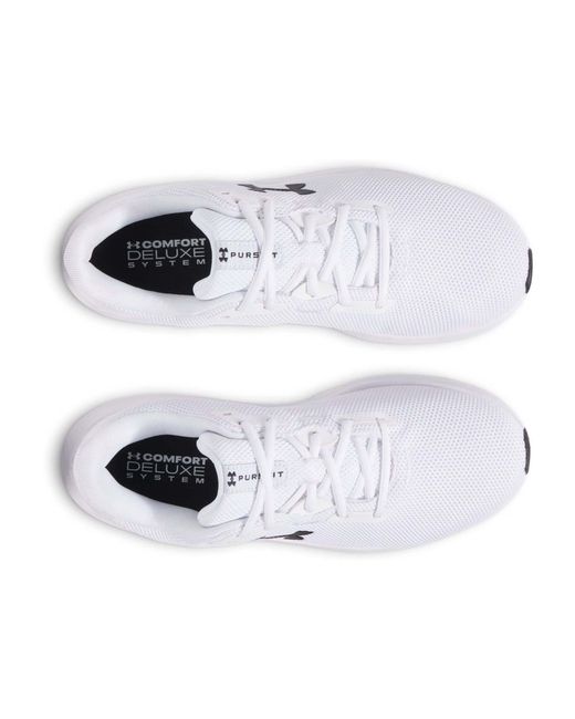 Under Armour White Charged Pursuit 4 Trainers for men