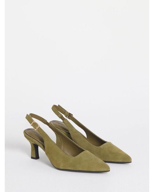 JD Williams Green Slingback-Pumps Mit Spitzer Zehenpartie